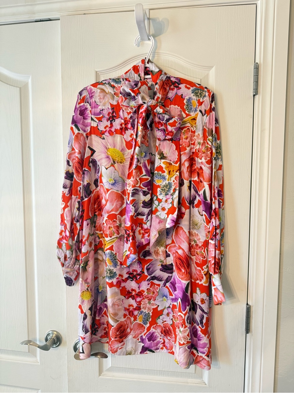 Maeve x Anthropologie Floral Caroline Tie-Neck Dress